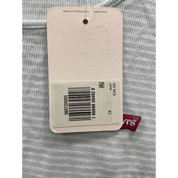 Levi's Women's Plus Size Honey Long Sleeve Tee - Vanilla Starlight Blue 1X - Picture 4 of 4